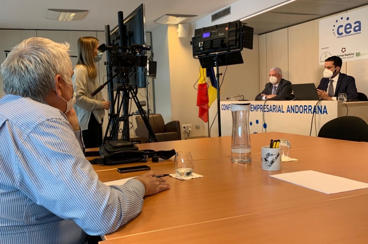 Roda de premsa de la CEA per explicar la XIII Trobada Empresarial Iberoamericana.
 